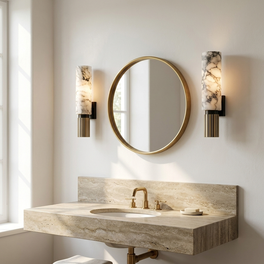Marble & Brass Wall Sconce | The Céleste
