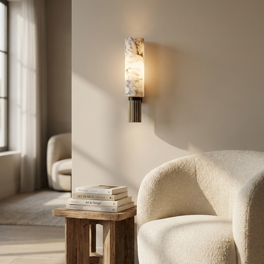 Marble & Brass Wall Sconce | The Céleste