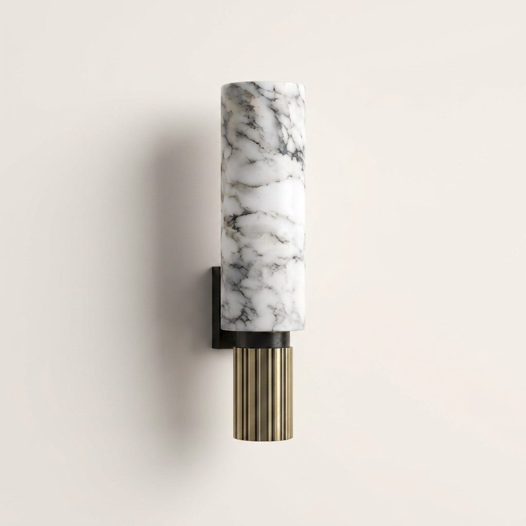 Marble & Brass Wall Sconce | The Céleste