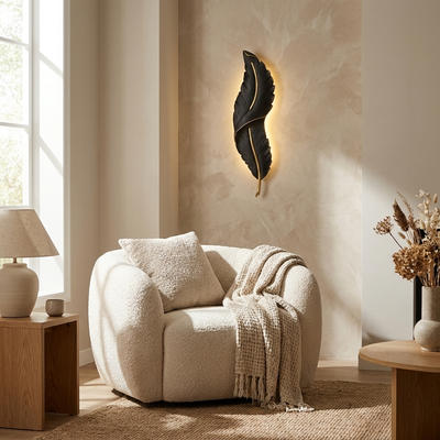 Sculptural Feather Wall Lamp | The Plume