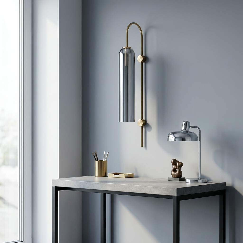 Frosted Glass Swing-Arm Wall Light | The Cygne