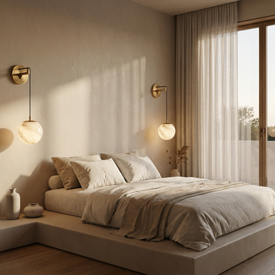 Marble Orb Wall Light | The Lune