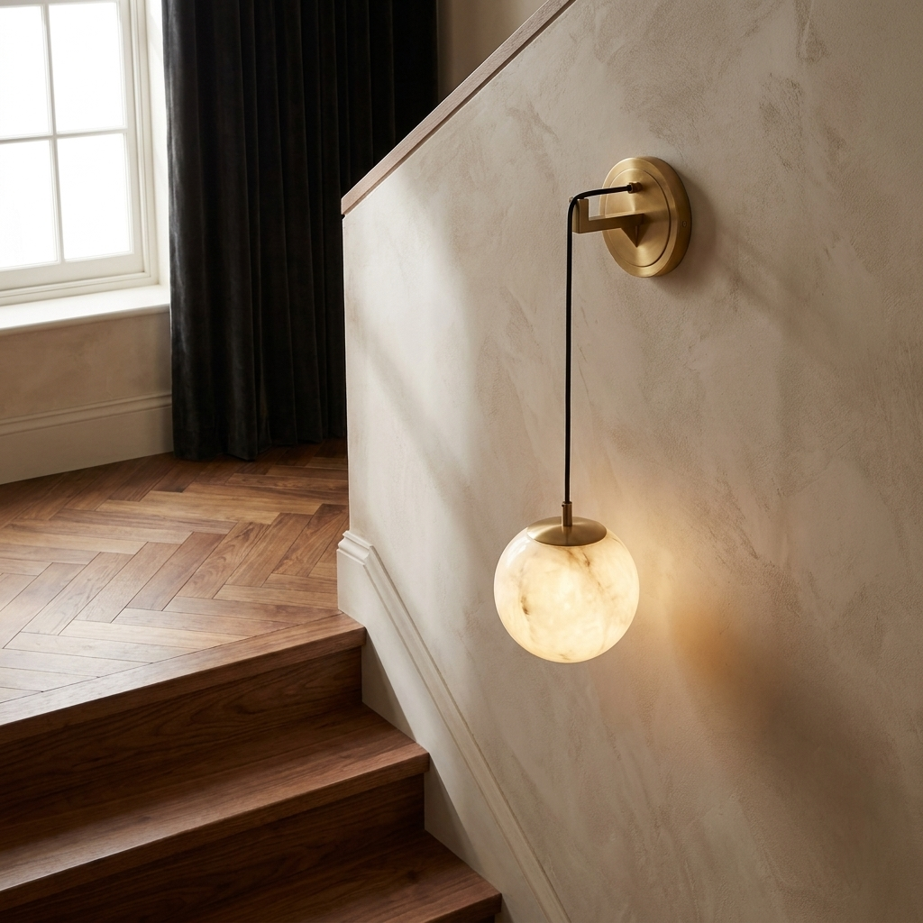 Marble Orb Wall Light | The Lune