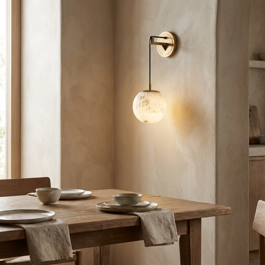 Marble Orb Wall Light | The Lune