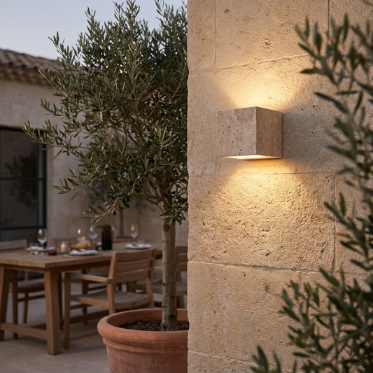 Travertine Stone Wall Light | The Provence